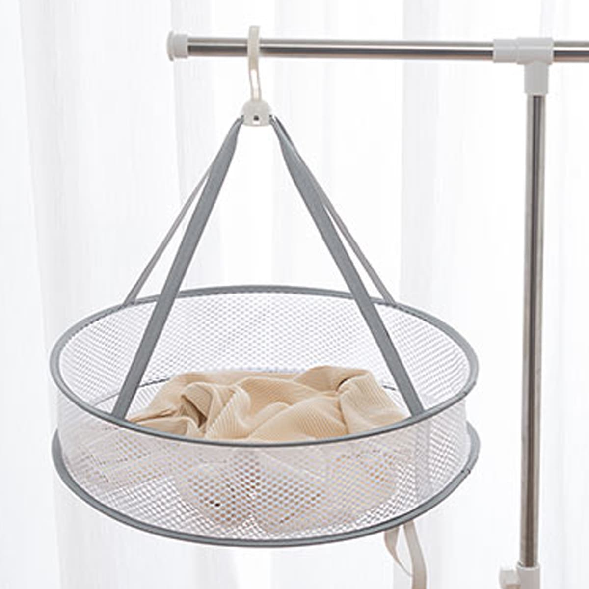 

1pc Clothes Drying Mesh Basket, White