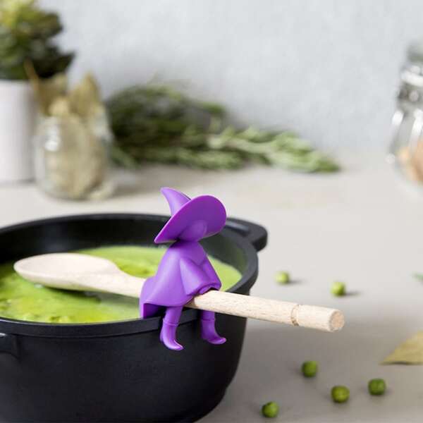 

1pc Wizard Design Pot Overflow Preventer, Purple