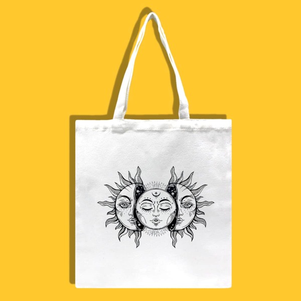 

Figure & Sun Graphic Shopper Bag, White