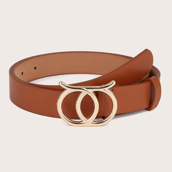 

Gold Buckle Belt, Camel