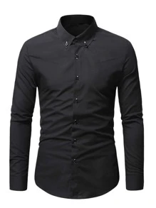 Manfinity Men Solid Button Down Shirt