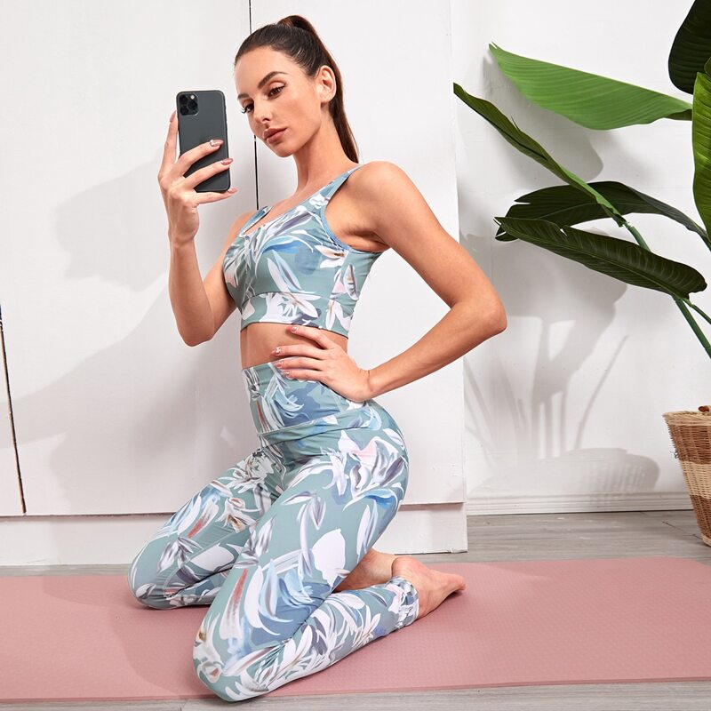 

Floral Print Sports Set, Multicolor