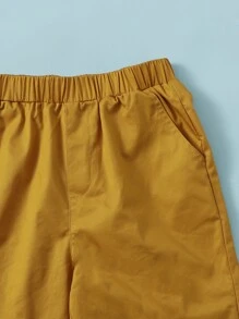 SHEIN Boys Slogan Mixed Print Top & Shorts Set - Multicolor - View 4