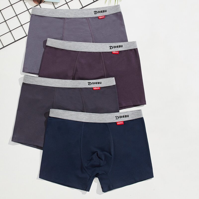

Guys 4pcs Letter Graphic Boxer Brief, Multicolor