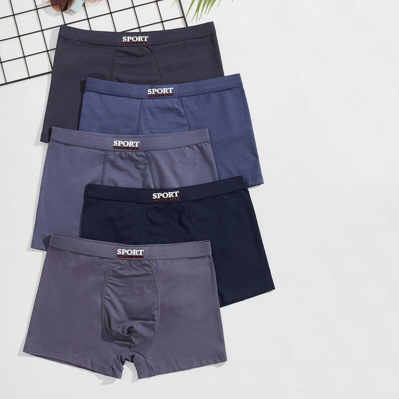 

Guys 5pcs Letter Graphic Boxer Brief, Multicolor