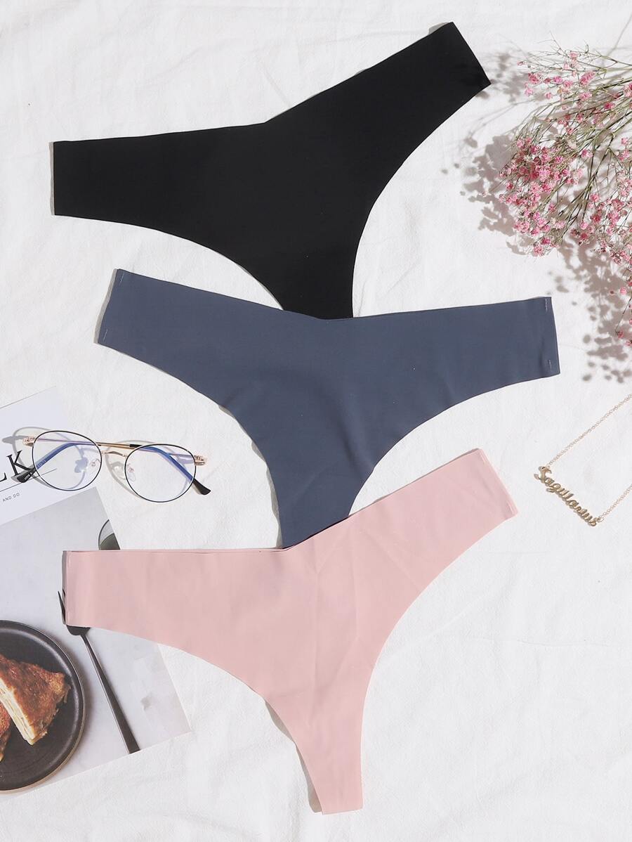 3 piezas set tanga sin costura - Multicolor - Ver 1