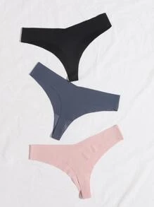 3 piezas set tanga sin costura - Multicolor - Ver 2