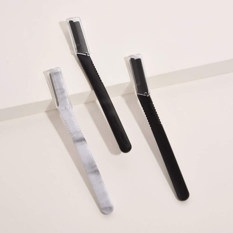 

3pcs Eyebrow Trimming Knife, Multicolor