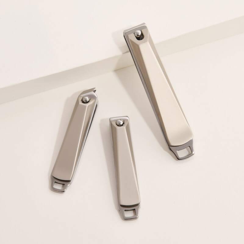 

3pcs Stainless Steel Nail Clipper, Gold