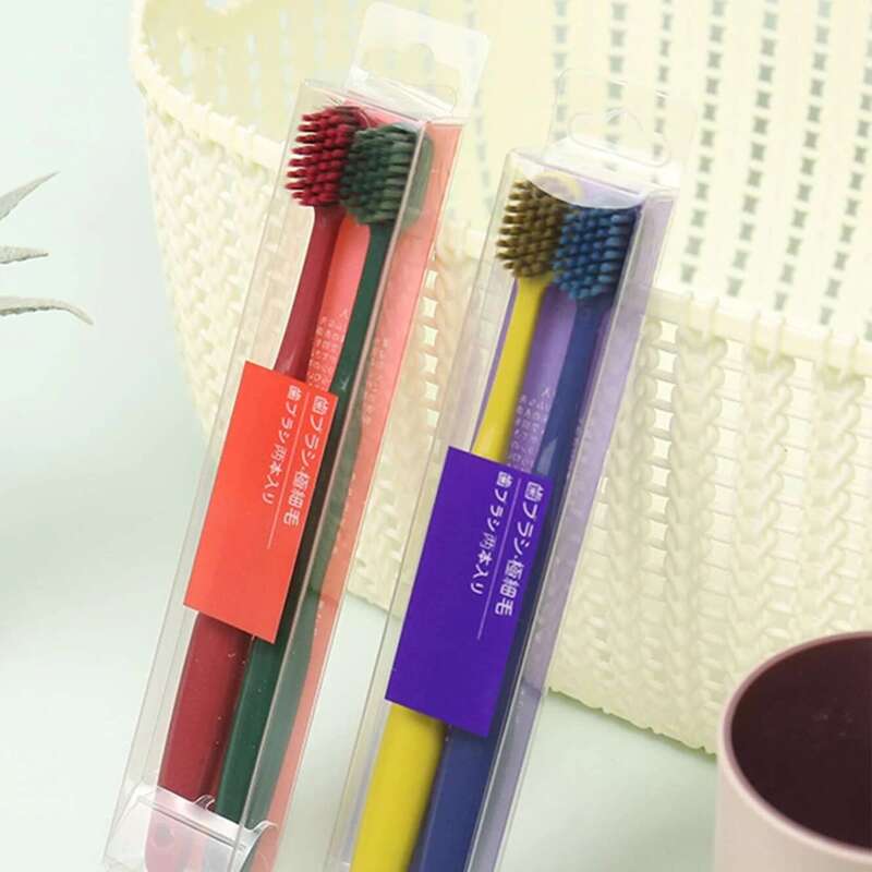 

2pcs Random Soft Toothbrush, Multicolor