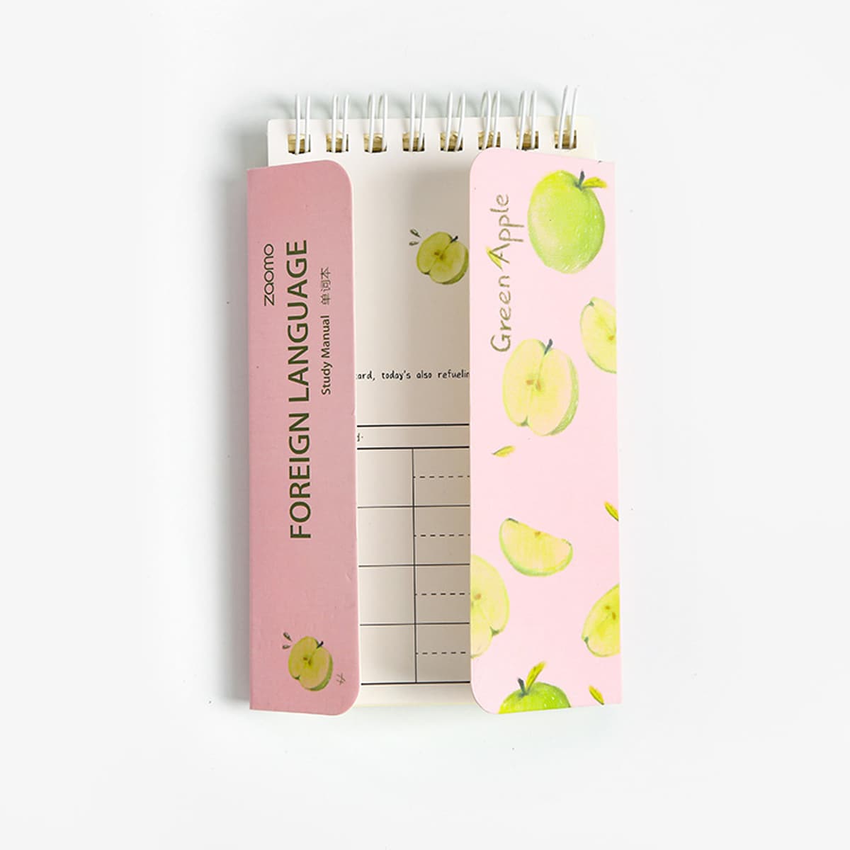 

1pc Apple Spiral Plan Notebook, Multicolor