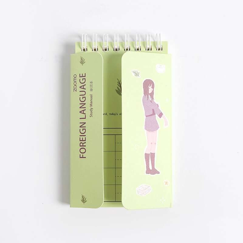 

1pc Cartoon Figure Spiral Plan Notebook, Multicolor