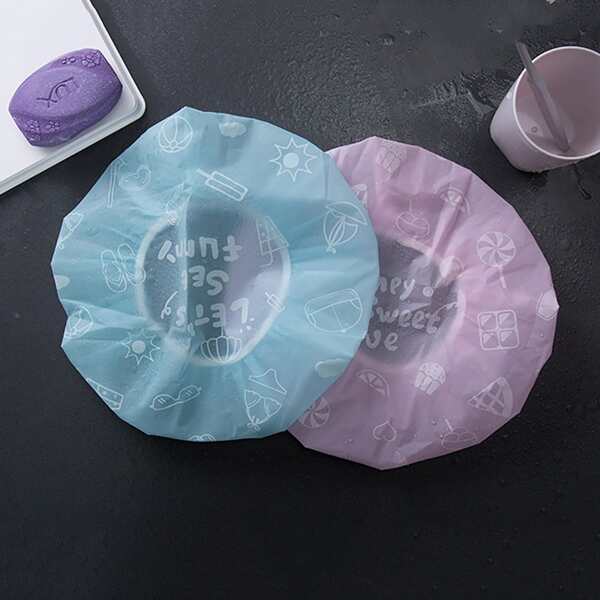

1pc Random Color Shower Cap, Multicolor
