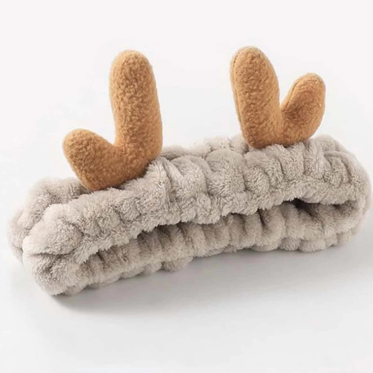 

1pc Antlers Bath Headband, Beige