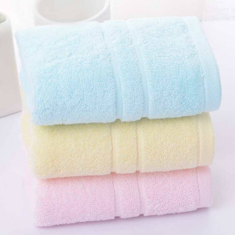 

1pc Random Color Plain Cotton Towel, Multicolor