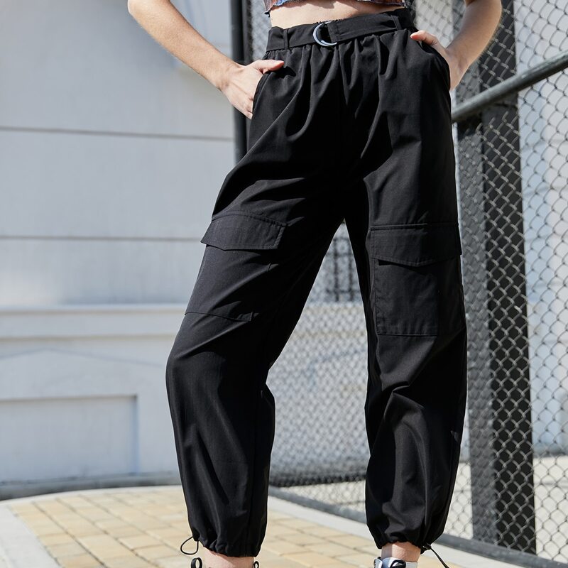 

Solid Cargo Joggers, Black