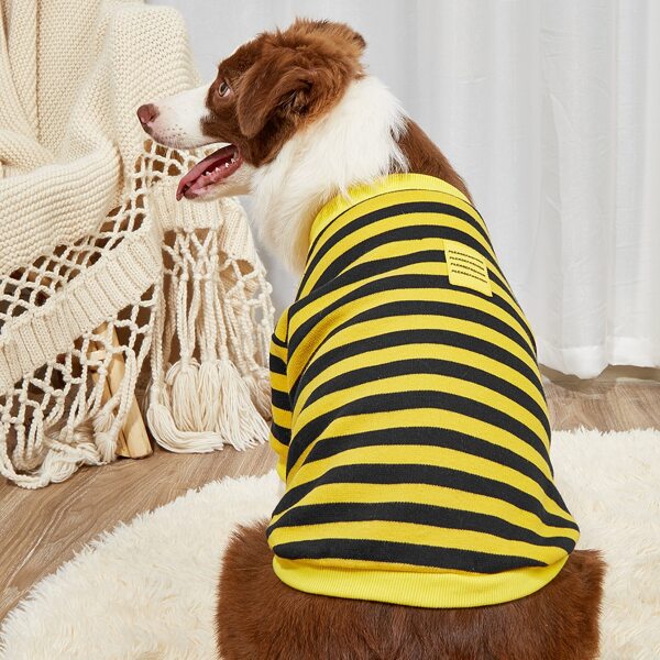 

Striped Pet Coat, Yellow