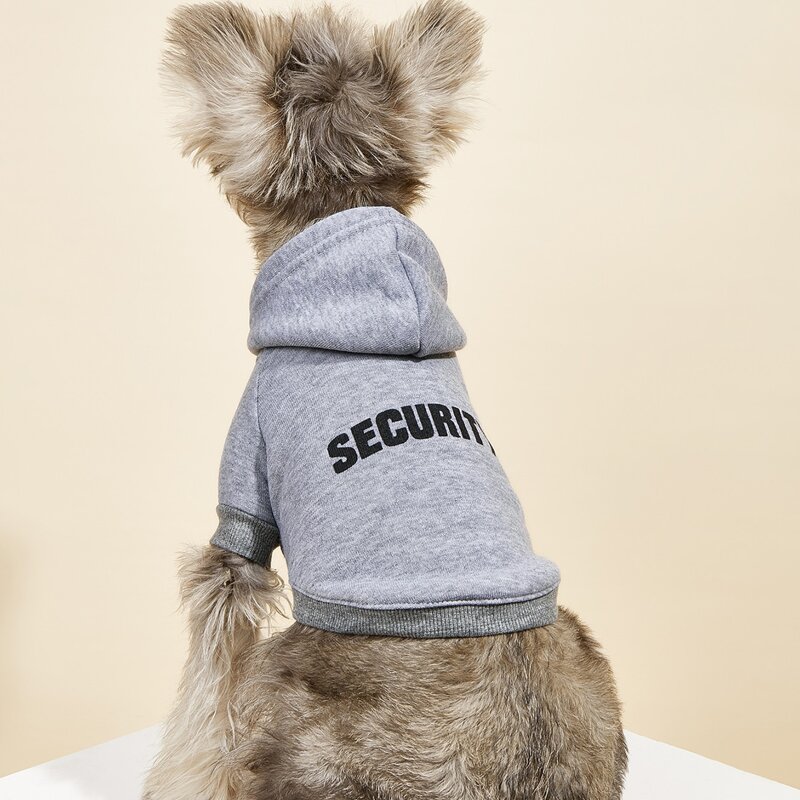 

Letter Graphic Pet Hoodie, Grey