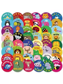 50 cái Cartoon Graphic ngẫu nhiên Sticker - Nhiều màu - Xem 1