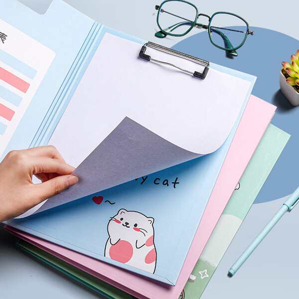 

1pc Cartoon Graphic Random Folder, Multicolor