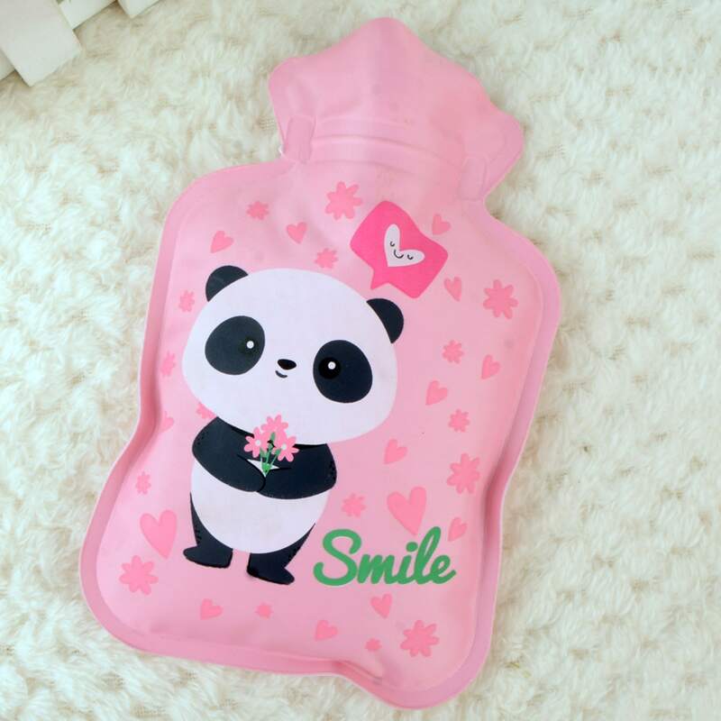 

Cartoon Panda Print Hot Water Bag, Pink