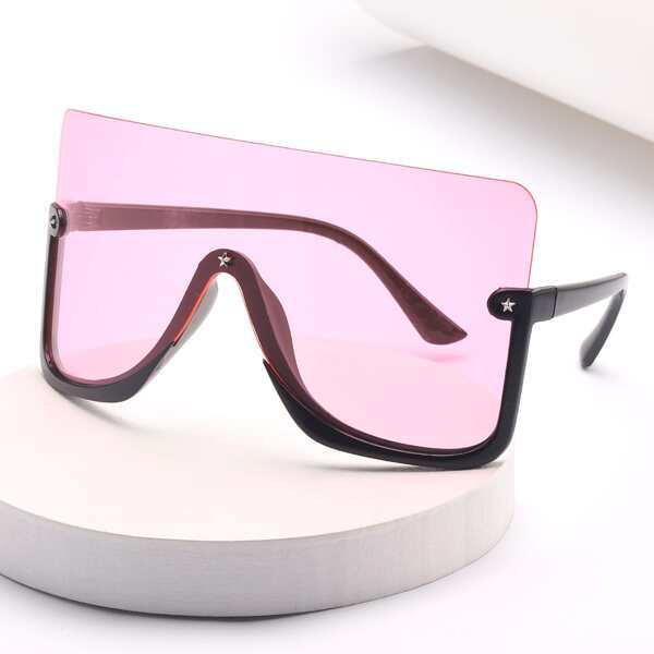 

Half Frame Oversized Sunglasses