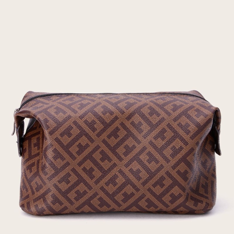 

Graphic Zipper Makeup Bag, Multicolor
