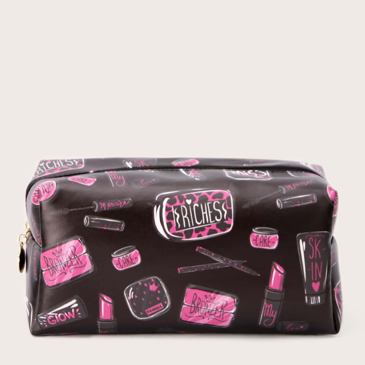 

Cosmetics Print Makeup Bag, Multicolor