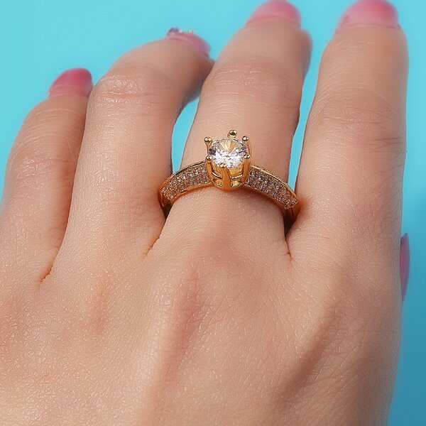 

Gold Plated Zircon Decor Ring