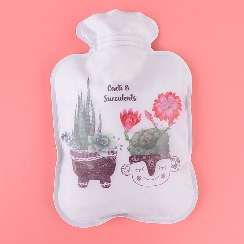 

Cactus Print Hot Water Bag, White