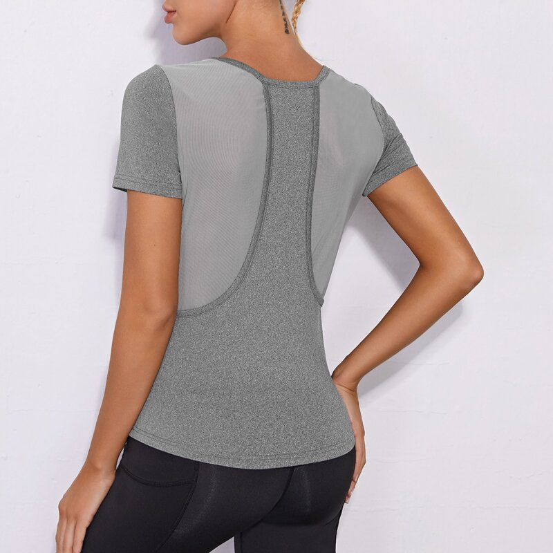 

Round Neck Sports Tee, Grey