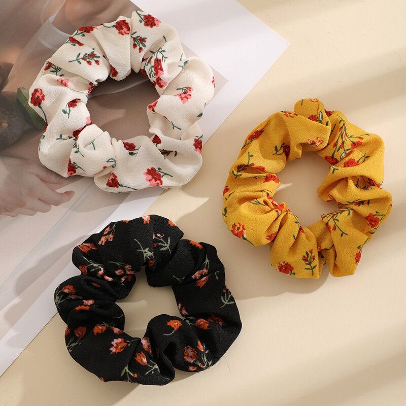 

3pcs Ditsy Floral Print Scrunchie, Multicolor