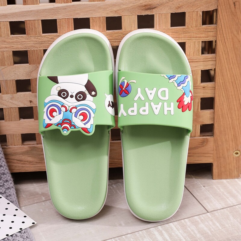 

Cartoon Panda Slides, Mint green