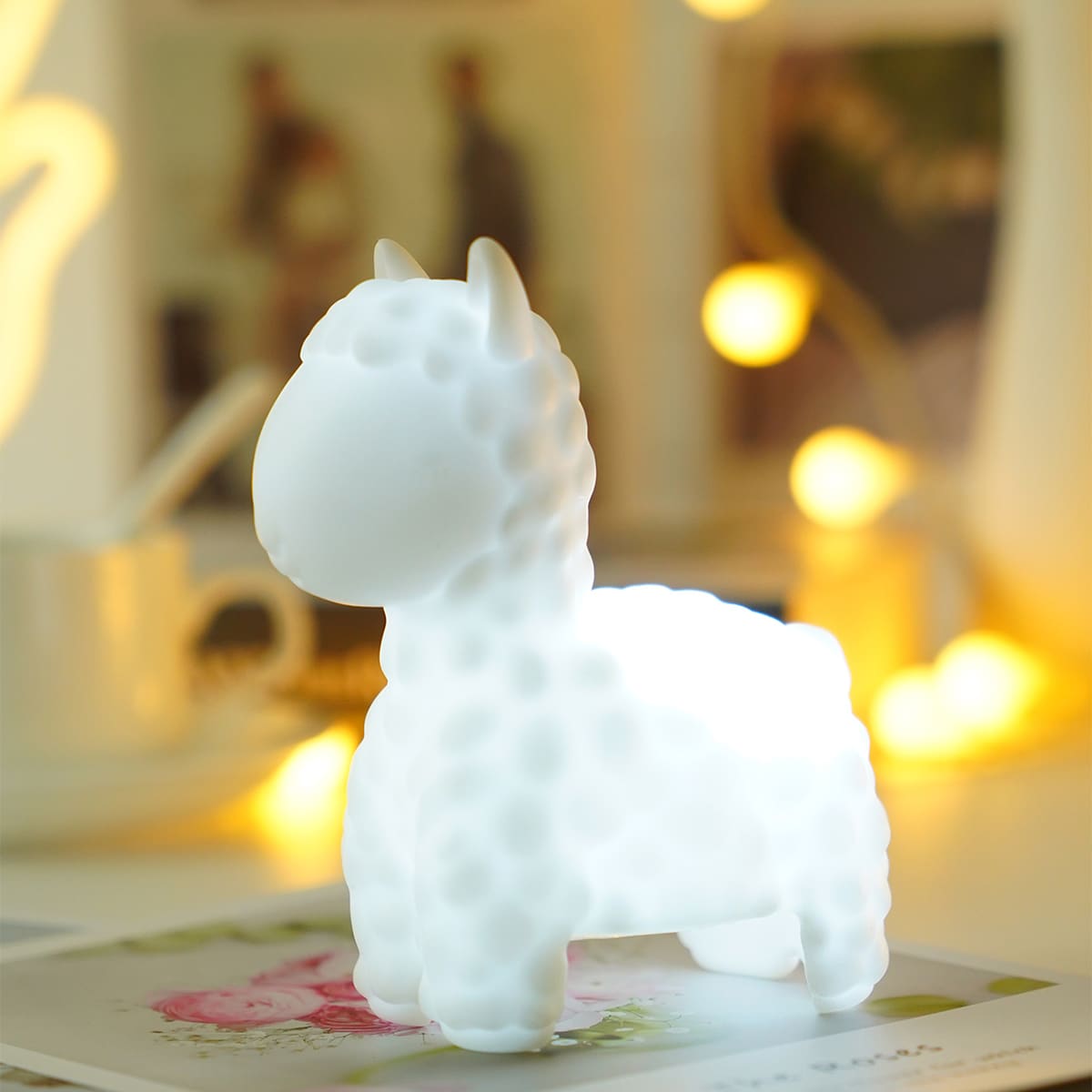 

1pc Sheep Shaped Night Light, White