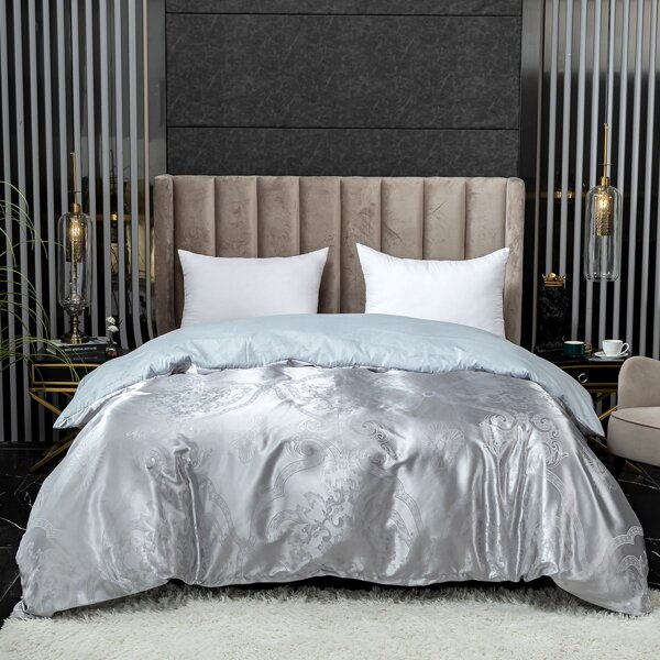

Jacquard Pattern Duvet Cover Without Filler, Grey
