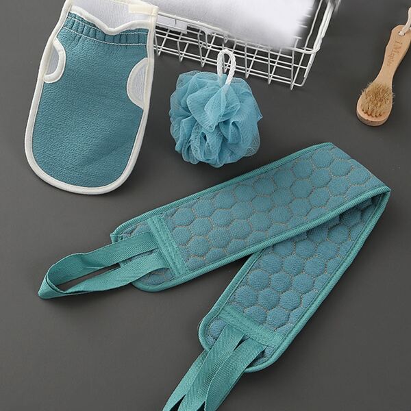 

3pcs Random Bath Exfoliating Glove & Foaming Ball Set, Multicolor