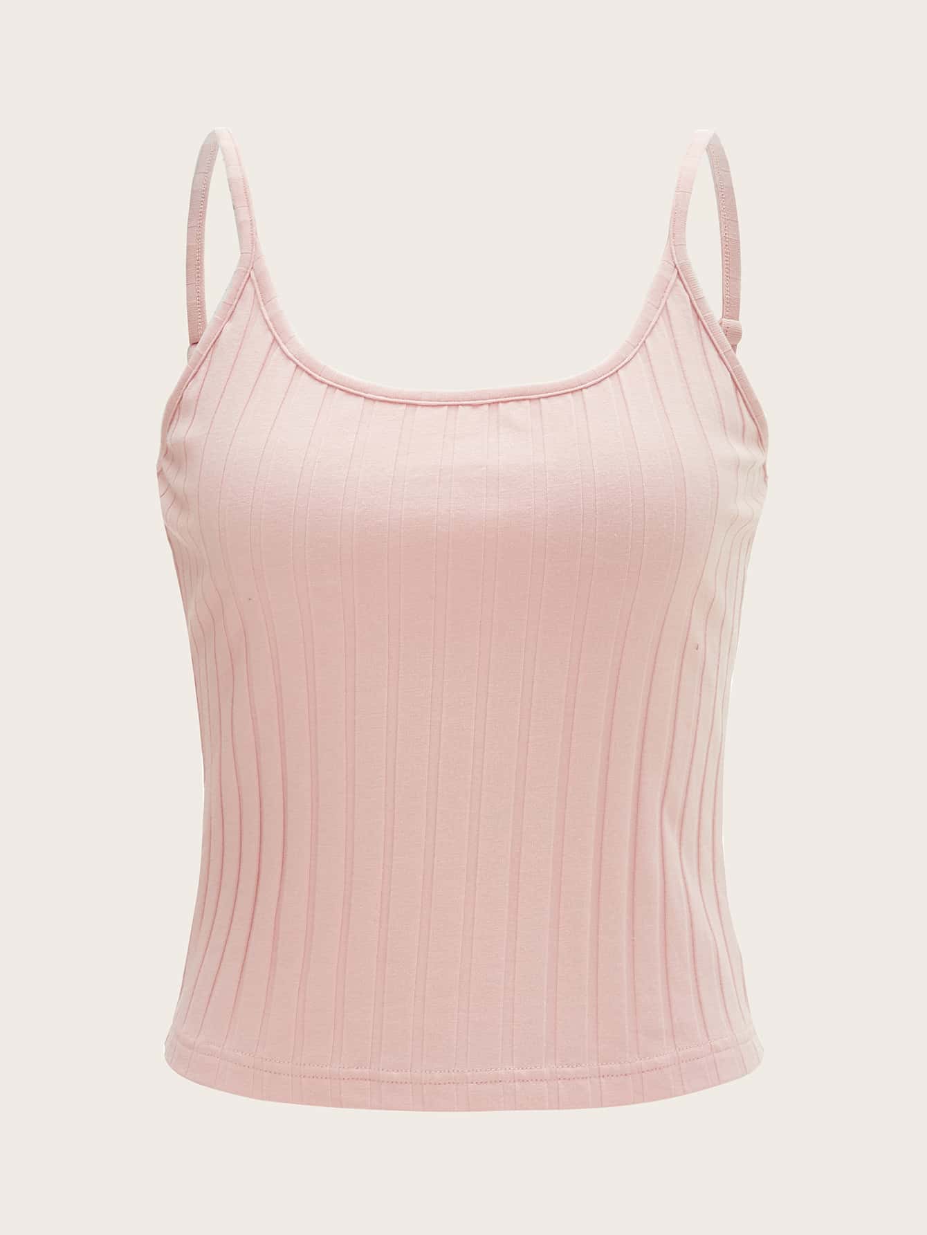 Muchica 羅紋針織吊帶上衣 - 淺粉色 - 查看 1