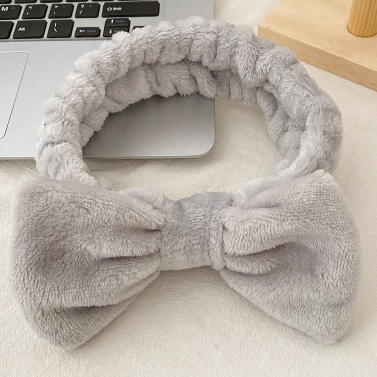 

Bow Knot Bath Headband, Grey