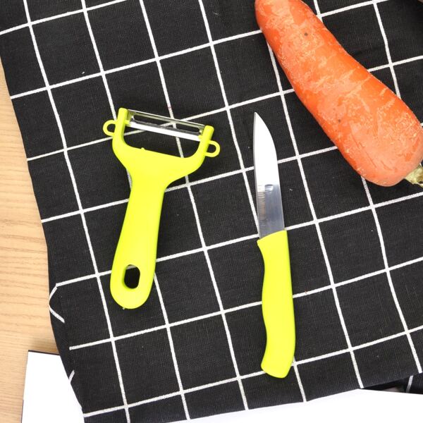 

2pcs Peeler & Fruit Knife Set, Lime green