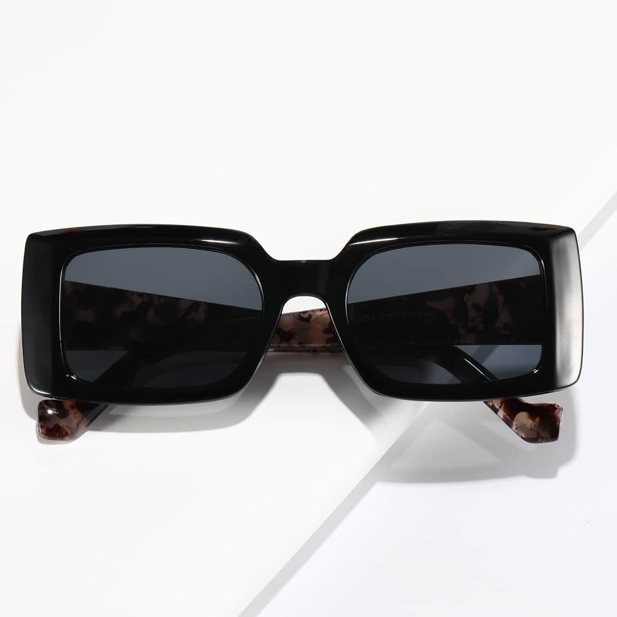 

Guys Rectangle Frame Sunglasses, Black
