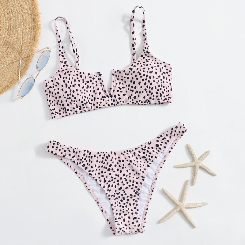 

Dalmatian V-wired Bikini Swimsuit, Multicolor