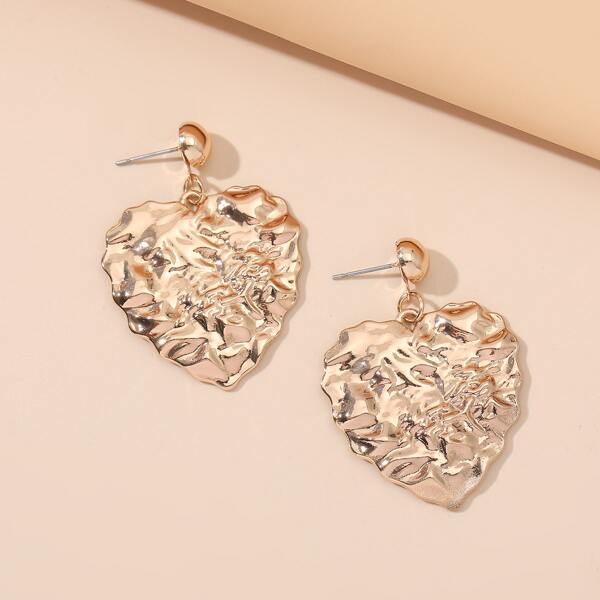 

Gold Heart Drop Earrings