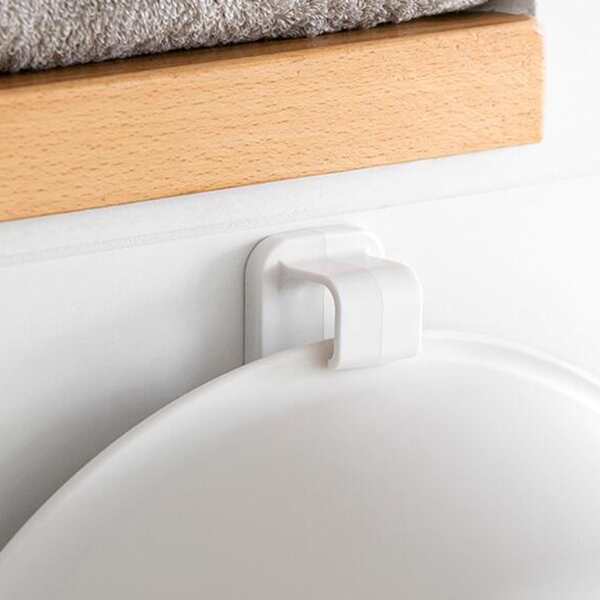 

1pc Plastic Wash Basin Hook, White