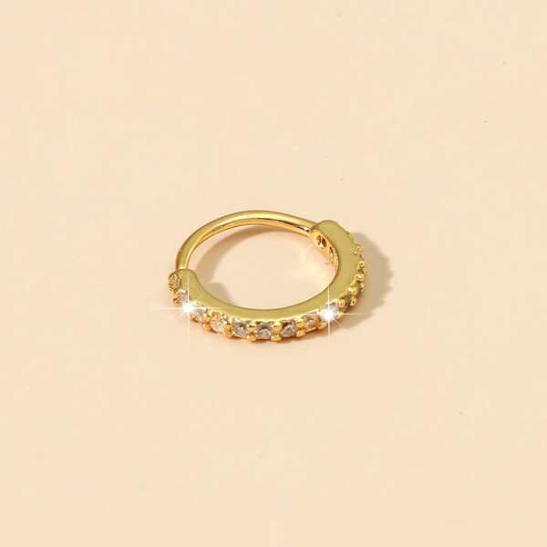 

Zircon Decor Nose Ring, Gold