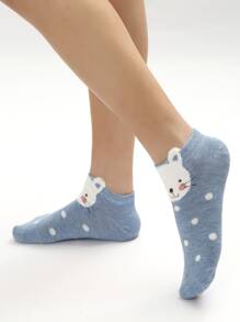 5 đôi tất phi hành đoàn đồ họa hoạt hình - Nhiều màu - Xem 2