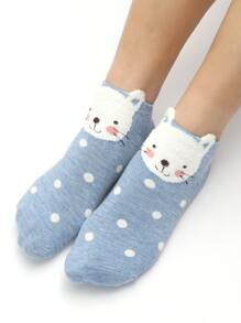 5 đôi tất phi hành đoàn đồ họa hoạt hình - Nhiều màu - Xem 6