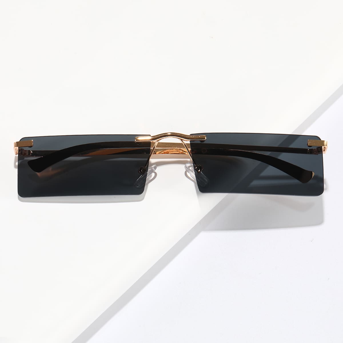 

Rimless Rectangle Frame Sunglasses