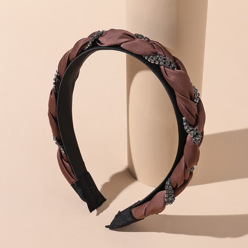 

Rhinestone Decor Hair Hoop, Chocolate brown