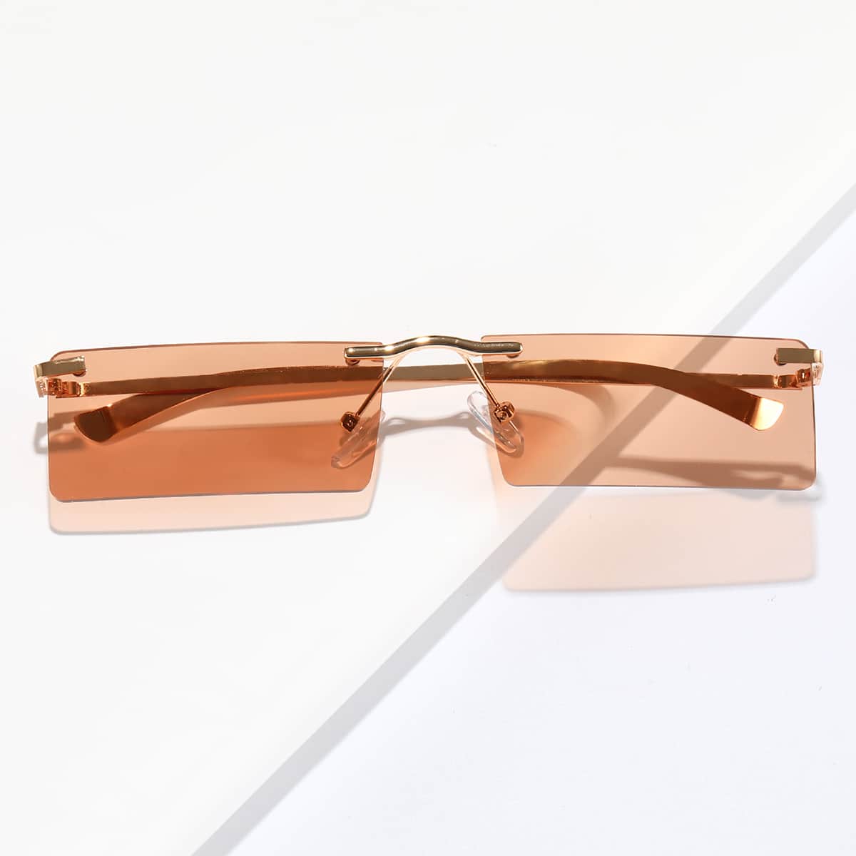 

Rimless Rectangle Frame Sunglasses
