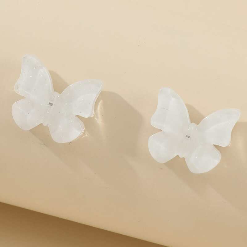 

Glitter Butterfly Stud Earrings, White